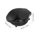 1200W Black 7-Hole Cake Maker for Cupcakes & Muffins - Fast, Even Heating, Nonstick, Compact 20.5x26.3x10.5cm